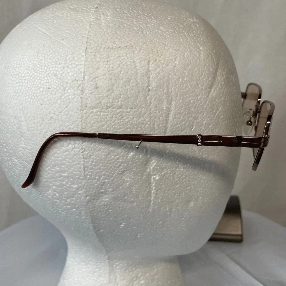 Vintage‎ Y2K Carolee CL 706 Copper Metal Rectangular Eyeglasses Frames with Case